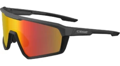 Cébé Occhiali Asphalt Nero Opaco Lenti Zone Grey Rosso