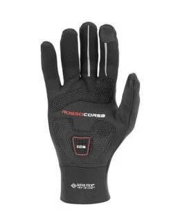 Guanti Castelli Perfetto RoS Rosso Corsa Donna Dita Lunghe Nero