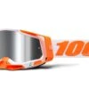 Maschera 100% Racecraft 2 Arancione Lente Silver Mirror