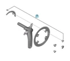 Shimano Kit Viti Fissaggio Corone 46/36 Ultegra R8000 4pz